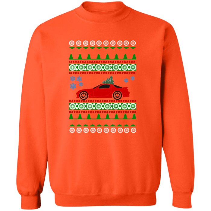 Mazda RX-7 3rd gen FD Ugly Christmas Sweater Sweatshirt (red car)