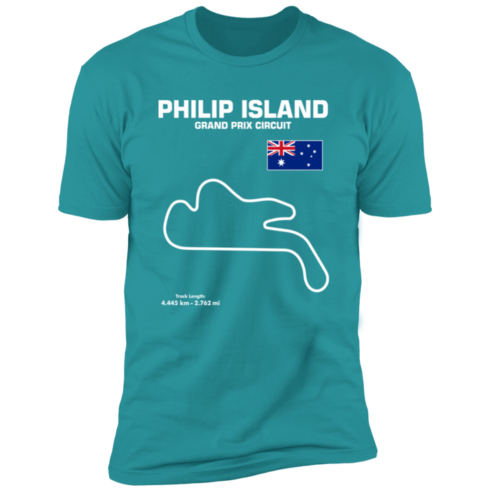 Track Outline Series Philip Island Grand Prix Circuit t-shirt