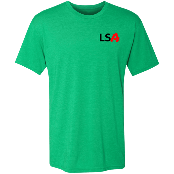 LSA Supercharged Engine Blueprint Series Tri-blend T-shirt front and rear print