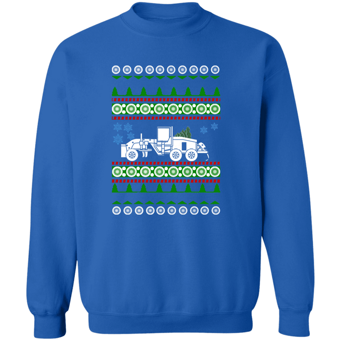 Road Grader Ugly Christmas Sweater Sweatshirt Heavy Equipment