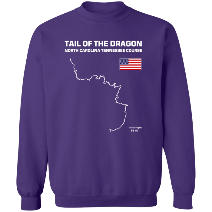 Tail of the Dragon and Back of the Dragon Outline Sweatshirt front and rear print