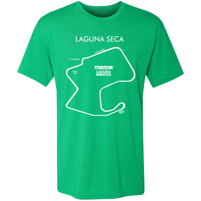 Track Outline Series Laguna Seca Mazda Raceway Tri-Blend T-shirt