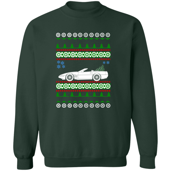 Corvette C4 Convertible Ugly Christmas Sweater Sweatshirt