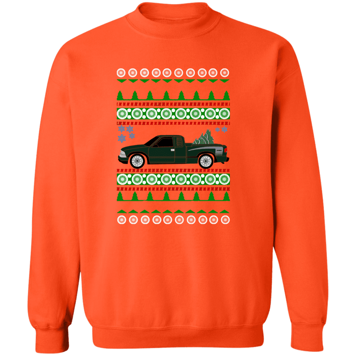 Chevy S10 SQ8 Green Ugly Christmas Sweater Sweatshirt