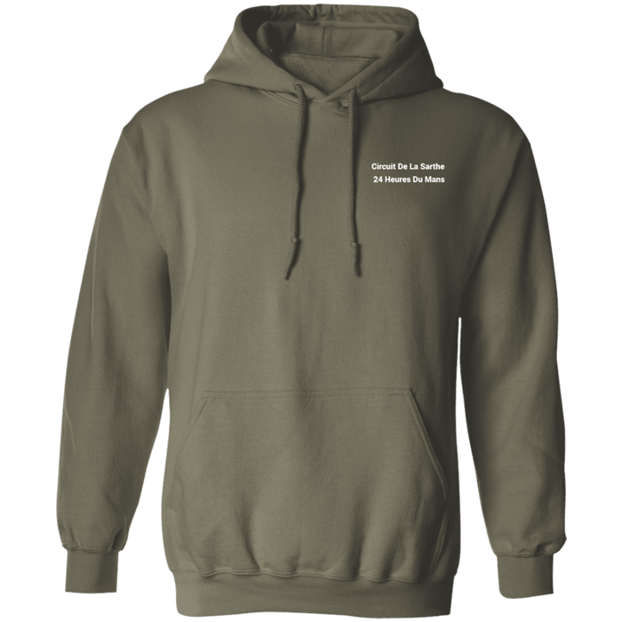 Circuit De La Sarthe 24 Heures Du Mans Track Outline Series Hoodie Front and Rear Print