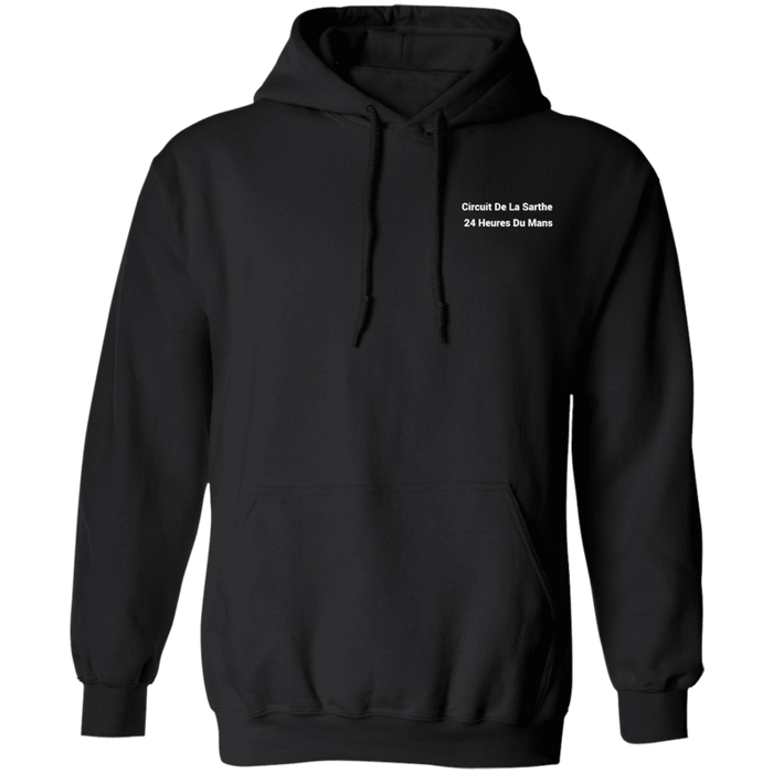 Circuit De La Sarthe 24 Heures Du Mans Track Outline Series Hoodie Front and Rear Print