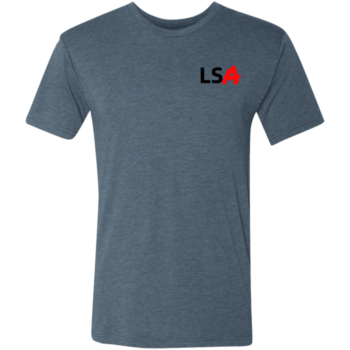 LSA Supercharged Engine Blueprint Series Tri-blend T-shirt front and rear print