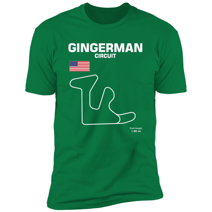 Track Outline Series Gingerman Circuit Michigan T-shirt