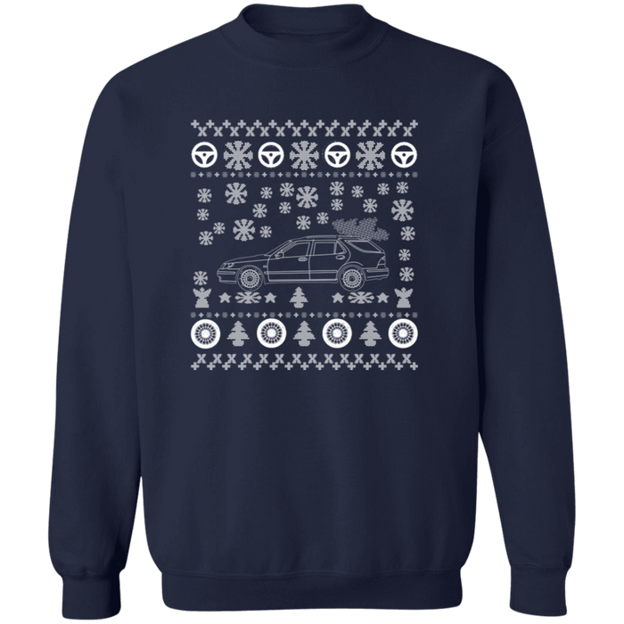 Saab 9-5 Wagon Ugly Christmas Sweater Sweatshirt V2