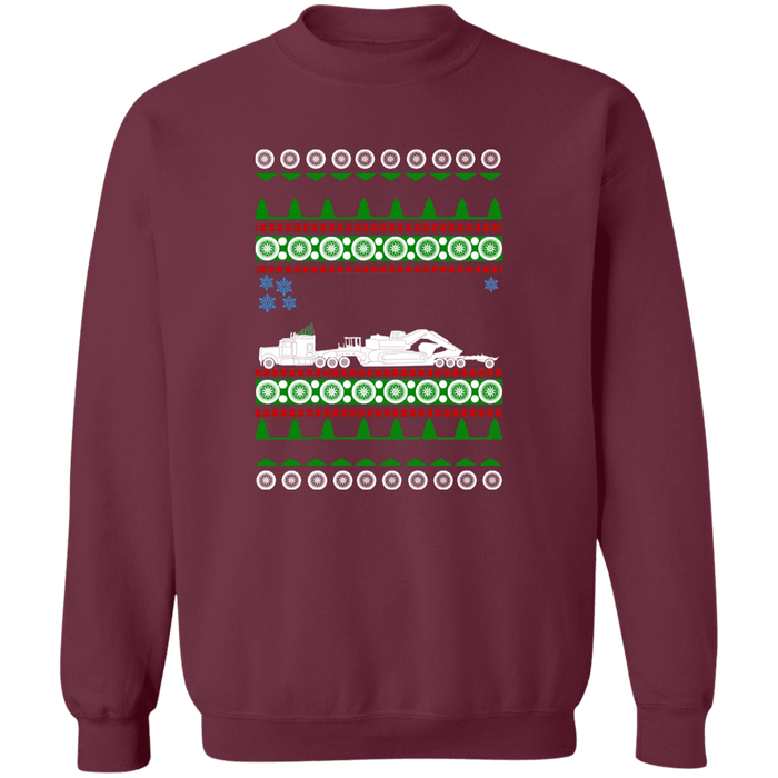 Truck Driver Heavy Equipment Ugly Christmas Sweater Sweatshirt