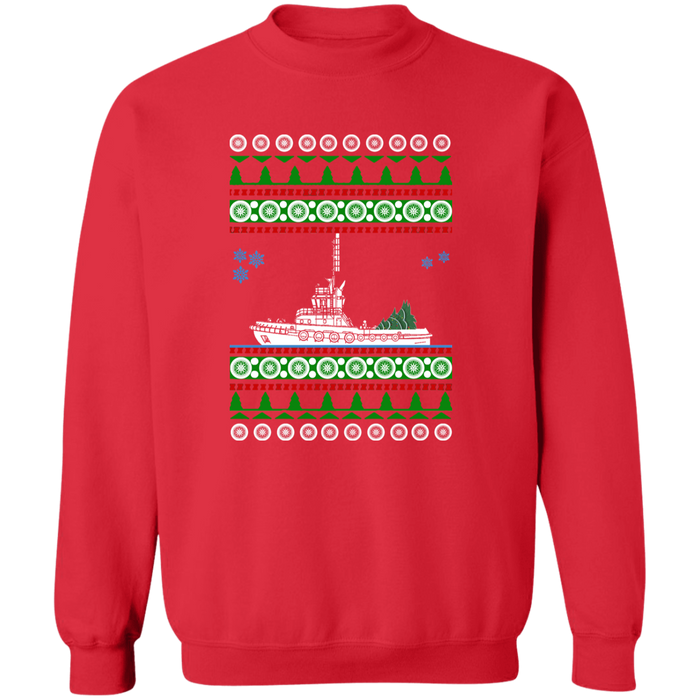 Tug Boat Ugly Christmas Sweater Sweatshirt