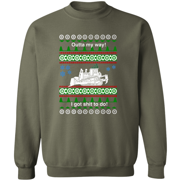 Bulldozer ugly christmas sweater sweatshirt