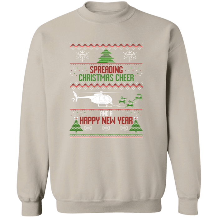 AH-6 Helicopter  Ugly Christmas Sweater Sweatshirt