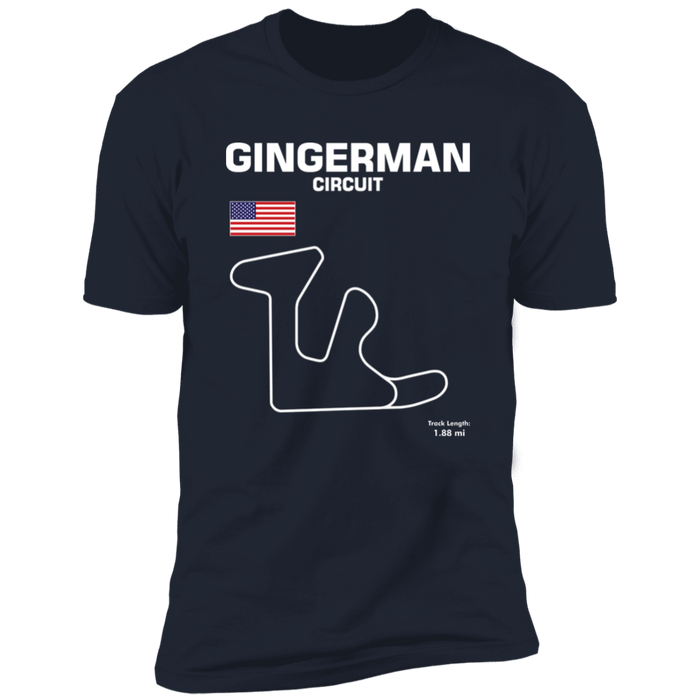 Track Outline Series Gingerman Circuit Michigan T-shirt