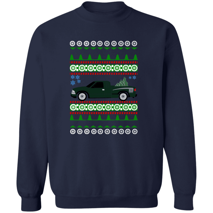 Chevy S10 SQ8 Green Ugly Christmas Sweater Sweatshirt