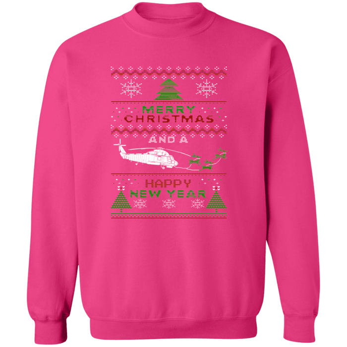 Kaman Seasprite SH-2 Helicopter Ugly Christmas Sweater Sweatshirt