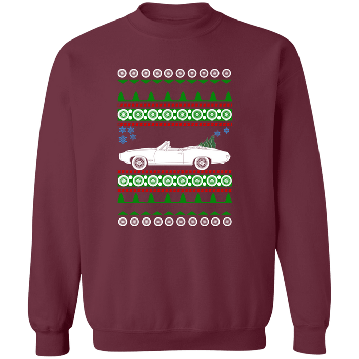 Pontiac GTO Convertible 1968 Ugly Christmas Sweater Sweatshirt