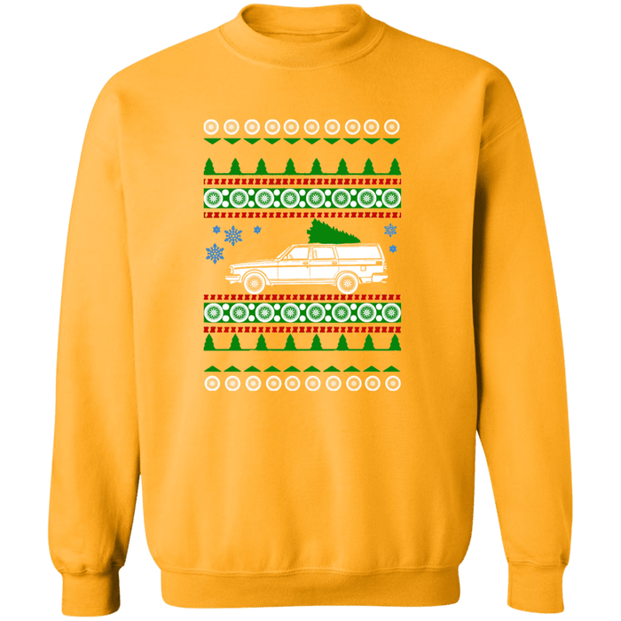 Volvo 245 Wagon Ugly Christmas Sweater Sweatshirt More Colors