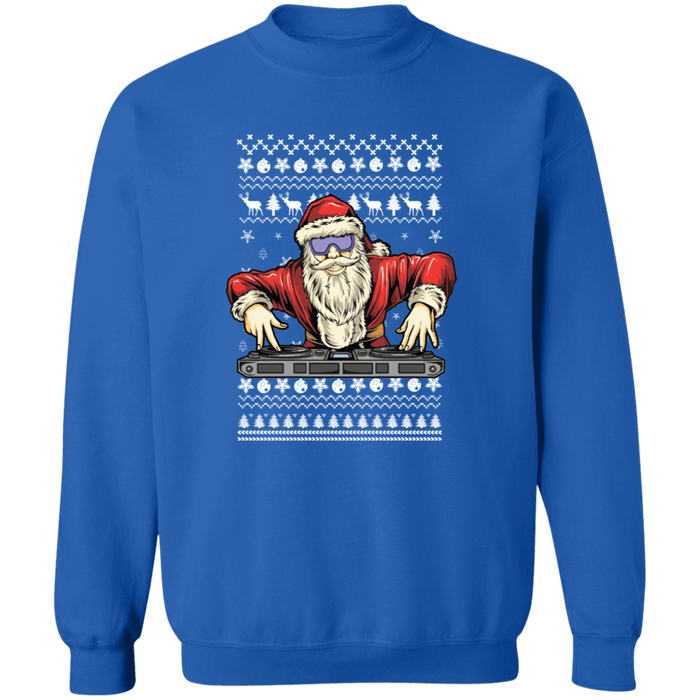 Santa DJ Disc Jockey Ugly Christmas Sweater Sweatshirt