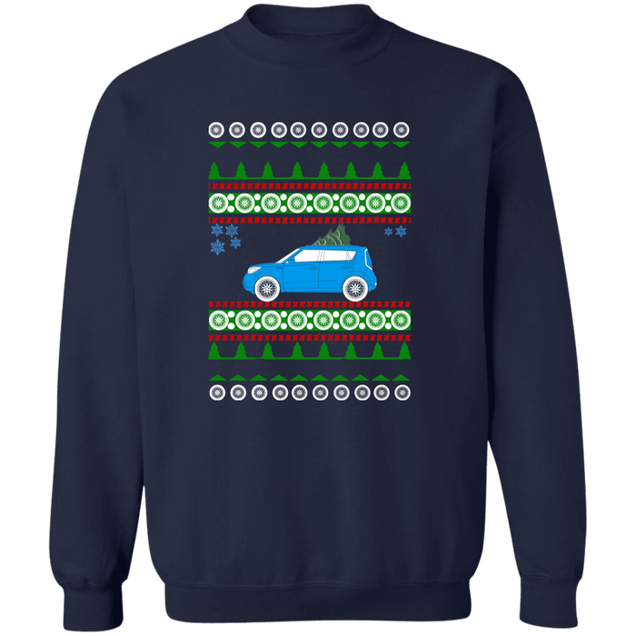 Kia Soul Blue Custom Ugly Christmas Sweater Jumper v2