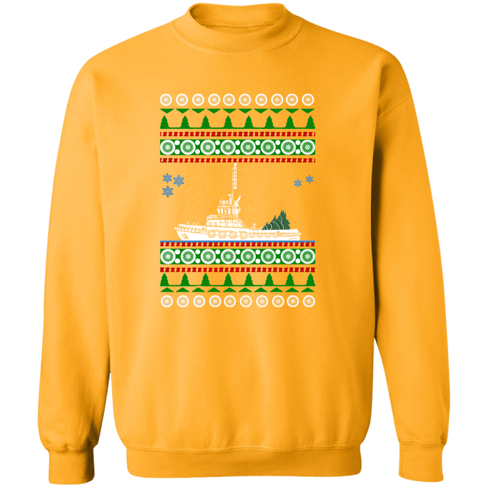 Tug Boat Ugly Christmas Sweater Sweatshirt