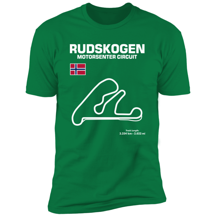 Track Outline Series Rudskogen Motorsenter Circuit T-shirt