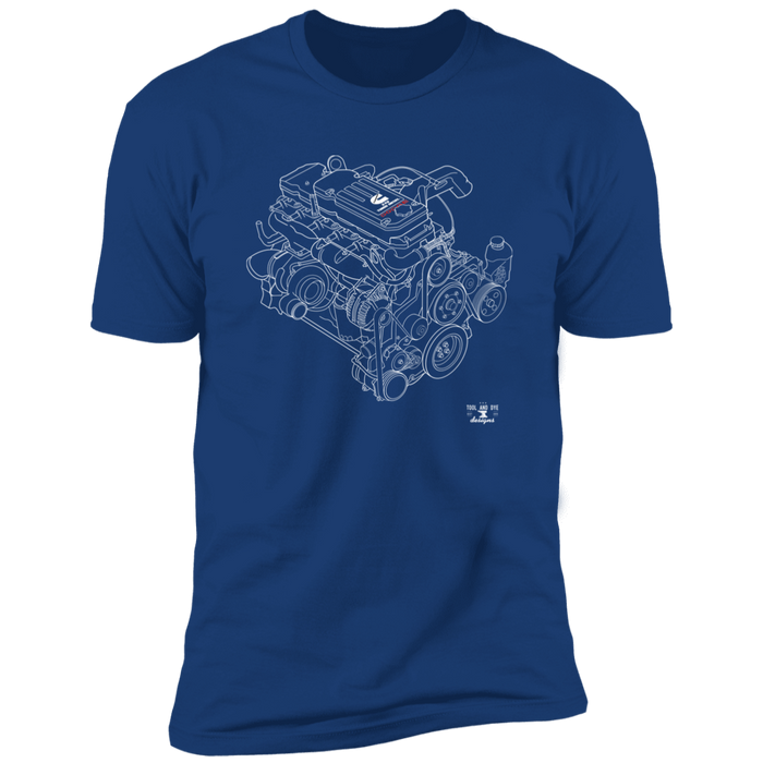 Engine Blueprint Series like a Cummins Turbo Diesel 24V T-shirt