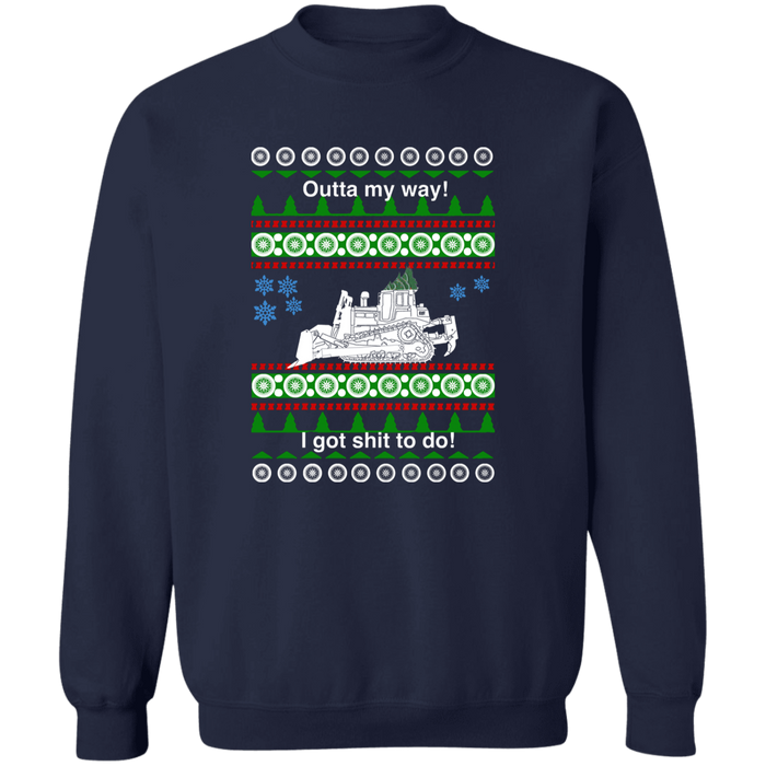 Bulldozer ugly christmas sweater sweatshirt