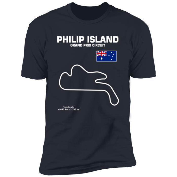 Track Outline Series Philip Island Grand Prix Circuit t-shirt