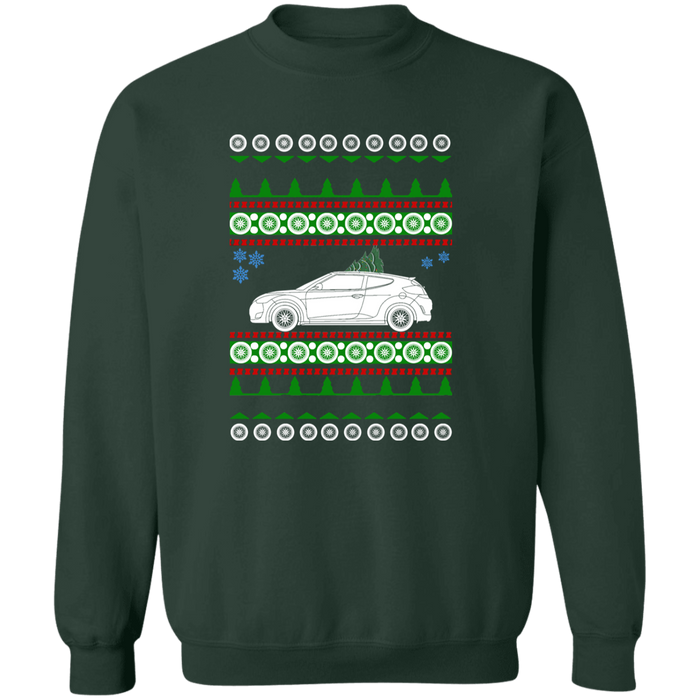 2013 1st gen car like a Veloster Ugly Christmas Sweater Sweatshirt