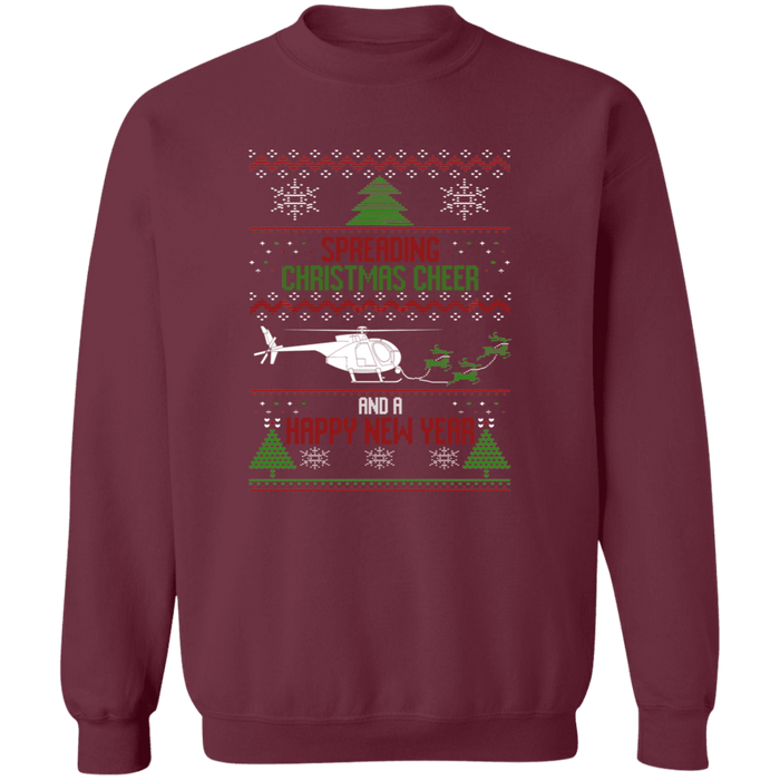 AH-6 Helicopter  Ugly Christmas Sweater Sweatshirt