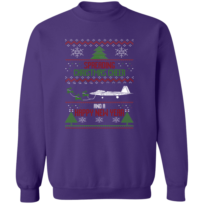 F-22 Raptor Military Airplane Fighter Jet Ugly Christmas Sweater