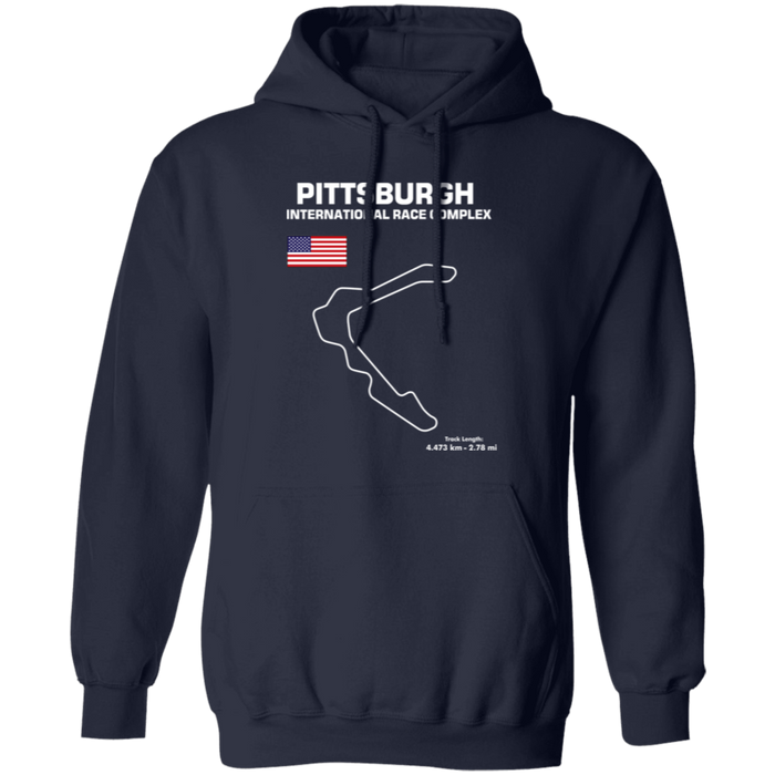 Pittsburgh International Race Complex Track Outline Hoodie