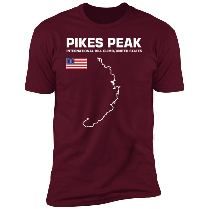 Track Outline Series Pikes Peak Hill Climb front and rear print