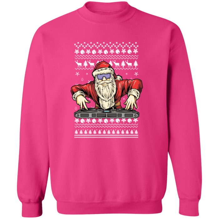 Santa DJ Disc Jockey Ugly Christmas Sweater Sweatshirt