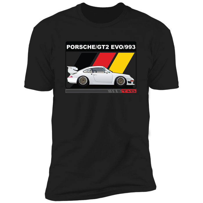 911 993 GT2 Evo German Flag Stripes T-shirt