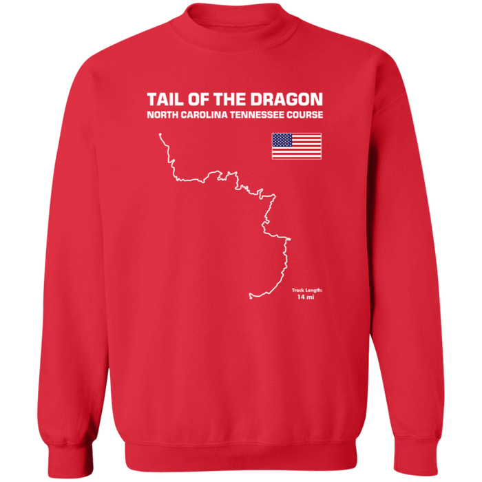 Tail of the Dragon and Back of the Dragon Outline Sweatshirt front and rear print