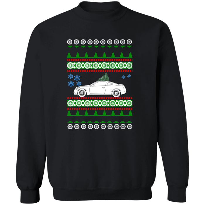 Infiniti Q60 1st gen Ugly Christmas Sweater Sweatshirt Front and Rear print