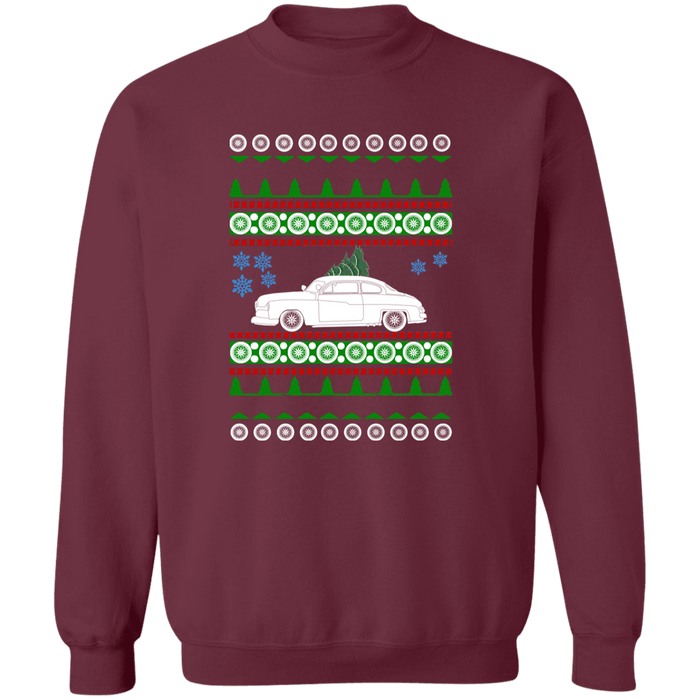 Mercury Coupe 1950 V2 Ugly Christmas Sweater Sweatshirt