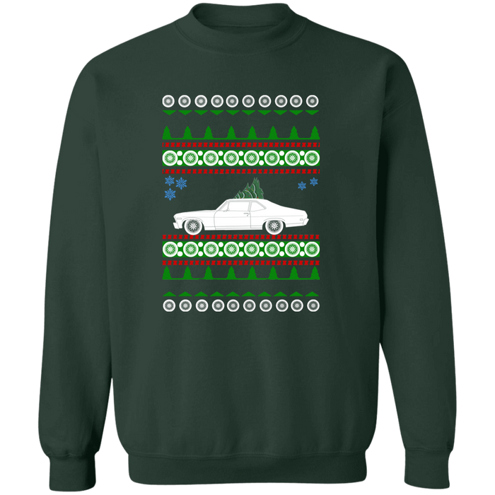 Hot Rod like a 1968 3rd gen Nova Ugly Christmas Sweater Sweatshirt