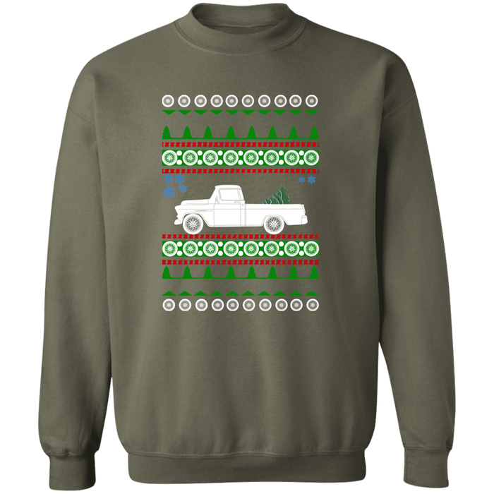 Chevy Truck Cameo 1955-1959 Ugly Christmas Sweater Sweatshirt