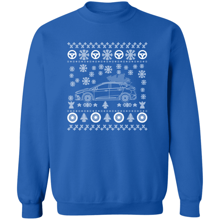 Ford Focus RS 2018+ V2 Ugly Christmas Sweater Sweatshirt