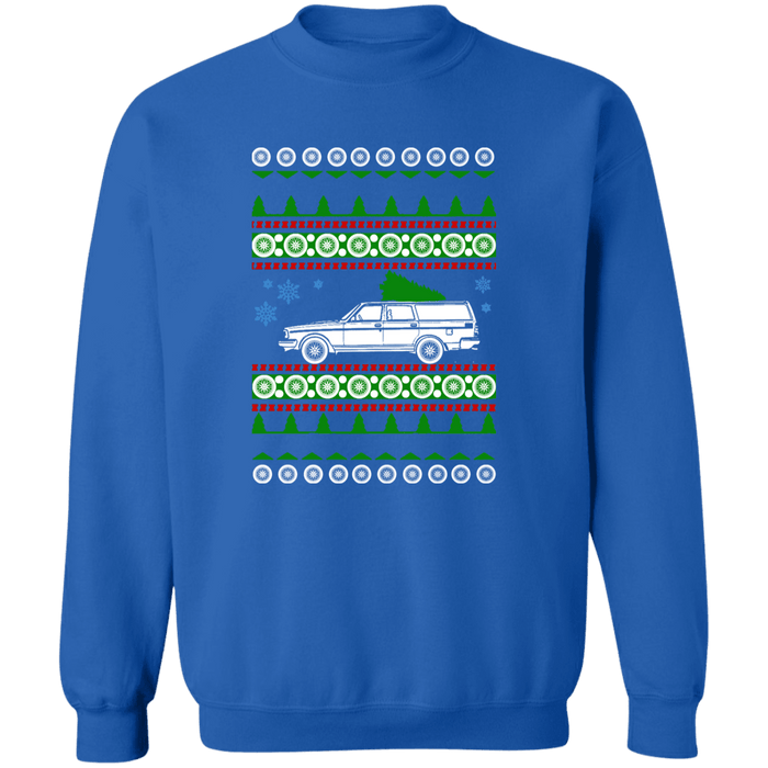 Volvo 245 Wagon Ugly Christmas Sweater Sweatshirt More Colors