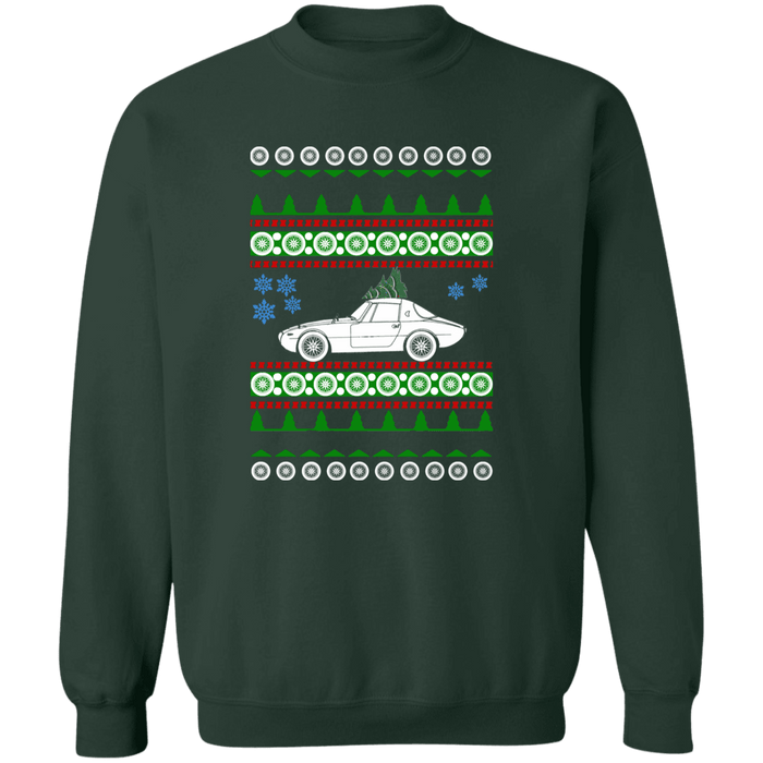 Sports Car like a 1968 Toyota Sports 800 Ugly Christmas Sweater Sweatshirt