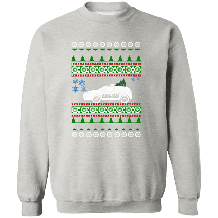 Police SUV Car Ugly Christmas Sweater Sweatshirt