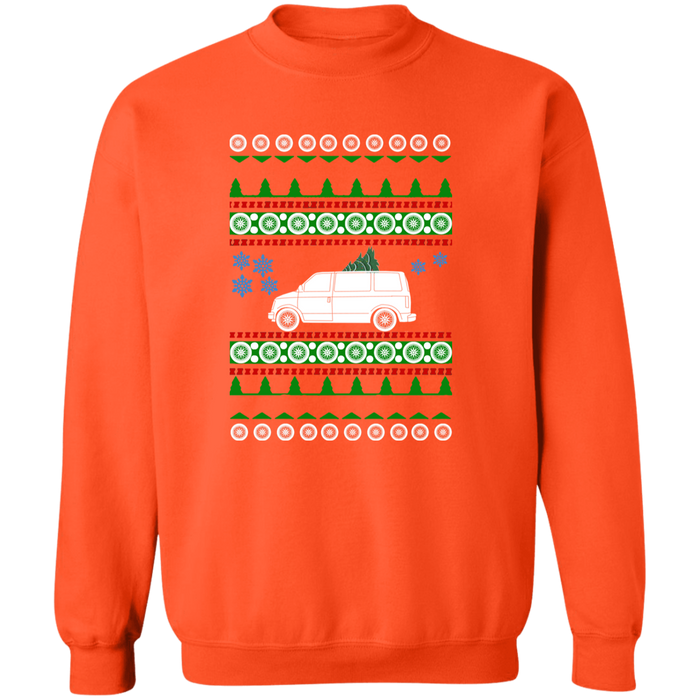 1985 Chevy Astro Van Ugly Christmas Sweater