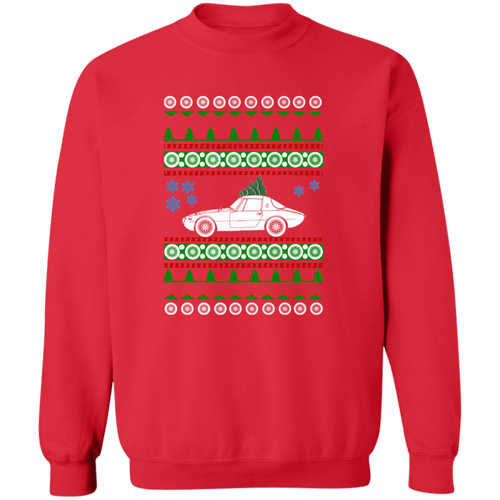Sports Car like a 1968 Toyota Sports 800 Ugly Christmas Sweater Sweatshirt
