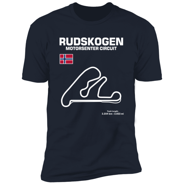 Track Outline Series Rudskogen Motorsenter Circuit T-shirt