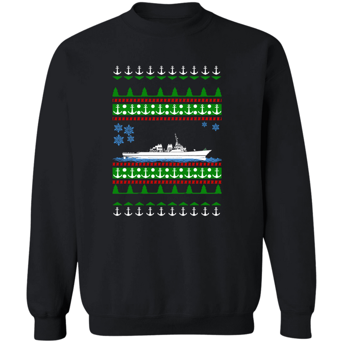 US navy USN Ship Arleigh Burke Destroyer Ugly Christmas Sweater Sweatshirt