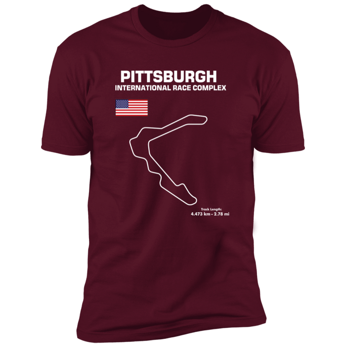 Pittsburgh International Race Complex Track Outline T-shirt